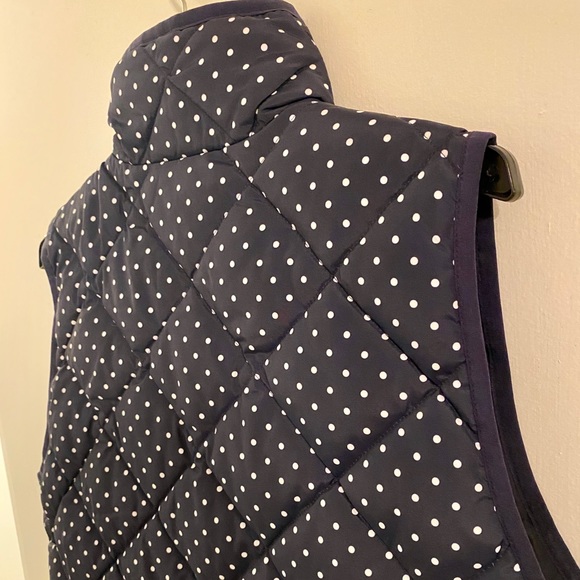 NWT J. Crew navy with white dot vest Large - Picture 6 of 6